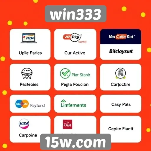 Métodos de pagamento disponíveis no Win333